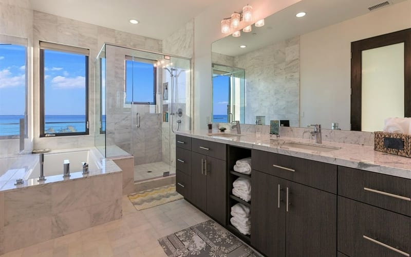 Malibu Coastal Retreat — master bathroom